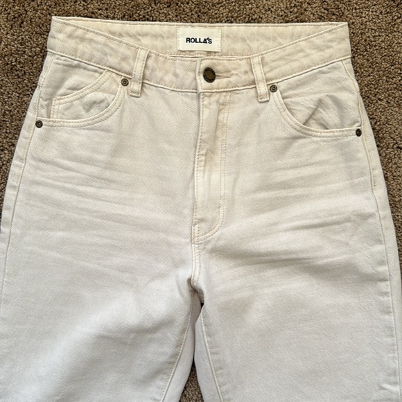 Rolla's Original High Rise Straight Jeans in Comfort Oyster/Cream - Picture 6 of 12